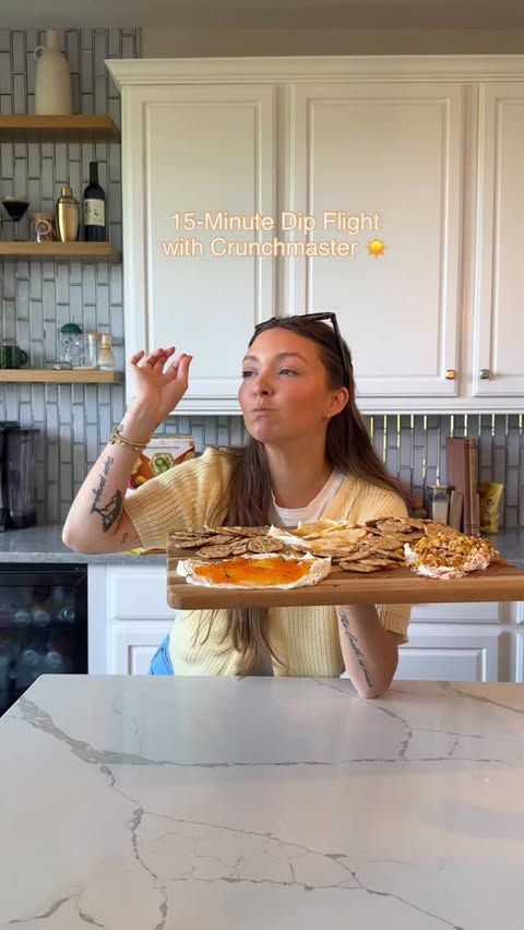Instagram post by @chlobellexx for Crunchmaster Crackers. Caption reads: You’re going to want to SAVE this and run to....