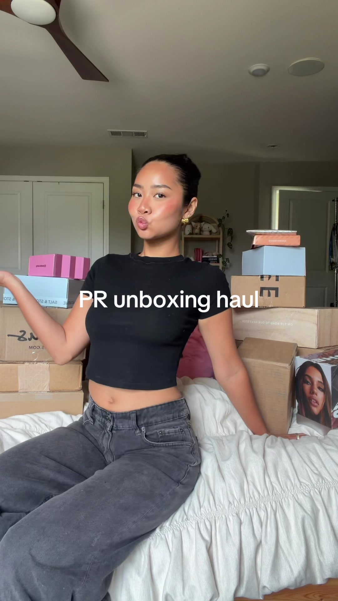 TikTok post by @kyleechuaa for Ariana Grande Fragrances. Caption reads: [...] you to these beautiful brands: @Ariana....