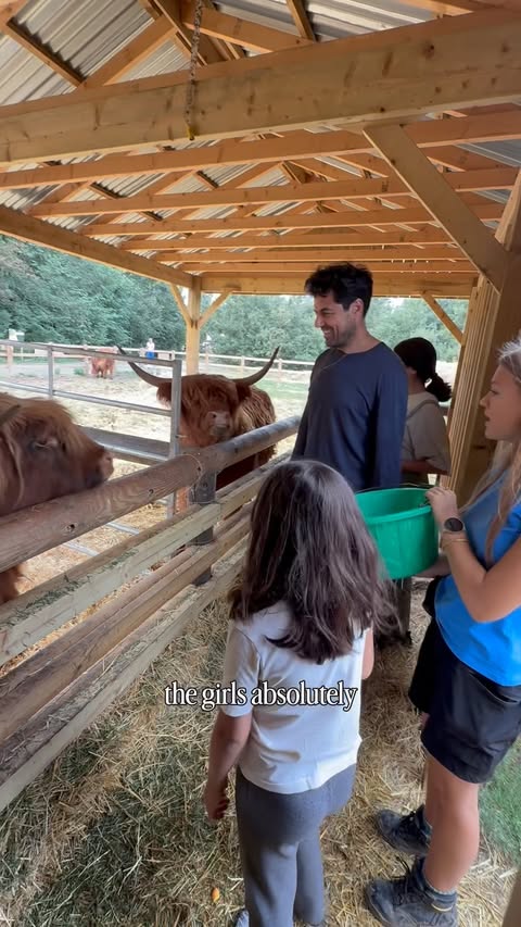Instagram post by @quexadventurefarmpark for WHERE TO London. Caption reads: Birthday girl’s dream day 🐮🤍🎂 Ad|invite....