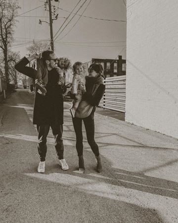 Instagram post by @samanthainperson for The Chalkboard Mag. Caption reads: although we have this little family we made....