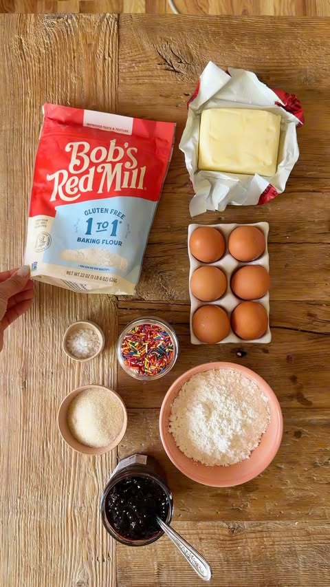 Instagram post by @sporckly for Bob's Red Mill. Caption reads: [...] far too many sprinkles. Made with....