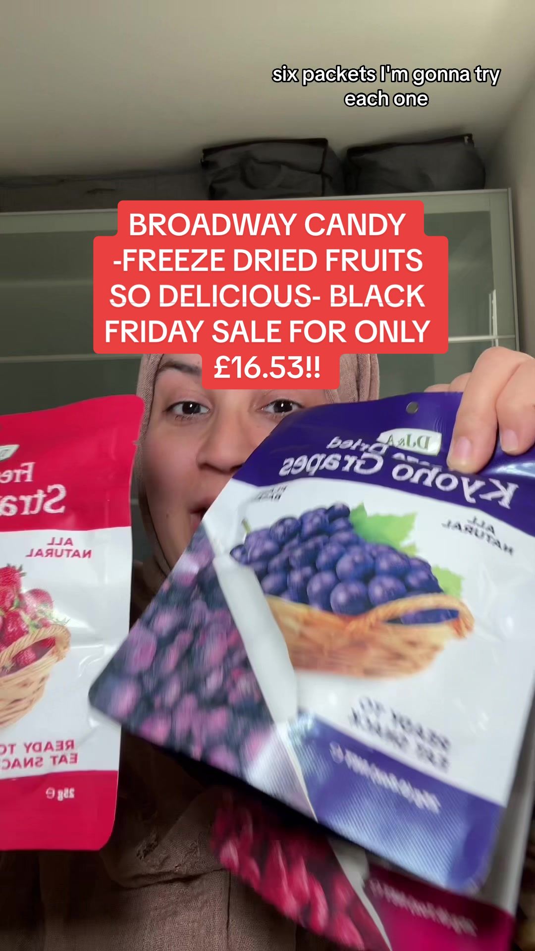 TikTok post by @somayarehman06 for Broadway Candy. Caption reads: @Broadway Candy they all taste amazing and they....
