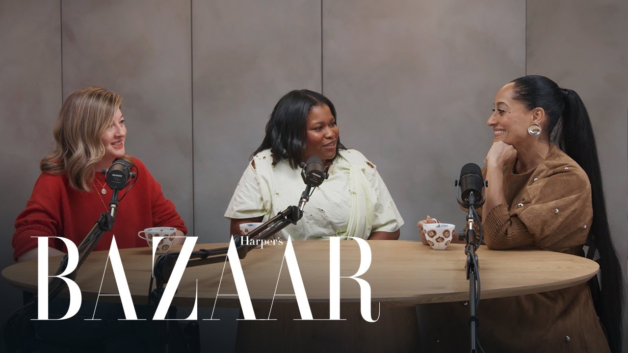 YouTube post by @HarpersBazaar for Harper’s BAZAAR. Caption reads: Tracee Ellis Ross Shares Her Iconic Shopping....