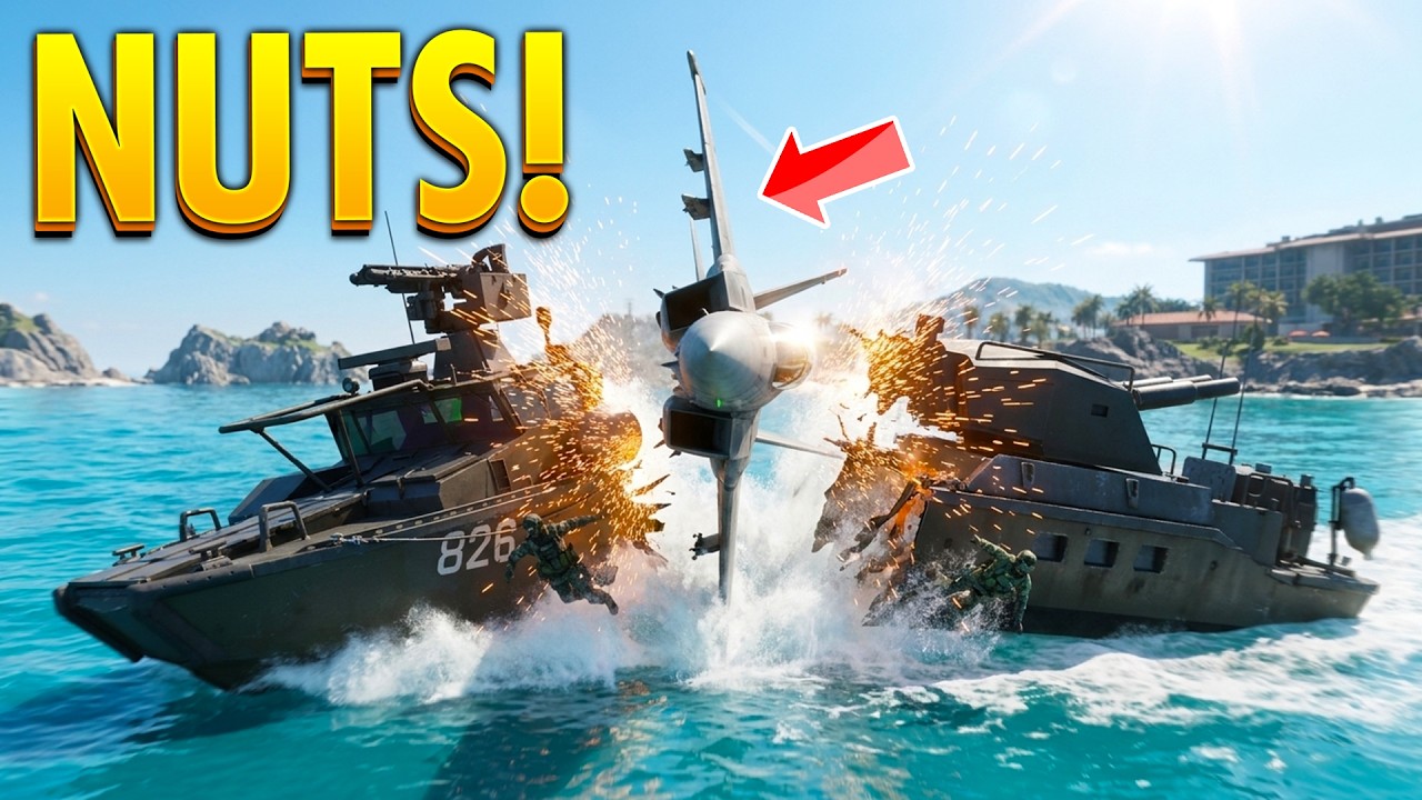 YouTube post by @Battlefield_Clips for GearUP. Caption reads: *NEW* Battlefield 6 - EPIC & WTF Moments.
