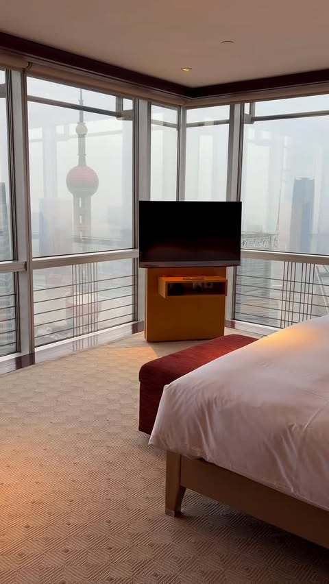 Instagram post by @hotelsdiary for Grand Hyatt. Caption reads: On the podium for the best views ever....