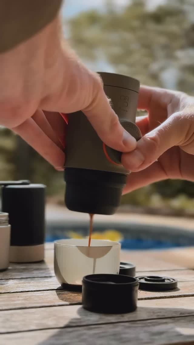 Instagram post by @brodievissers for Wacaco. Caption reads: This is what I call the Peaceful Sip....