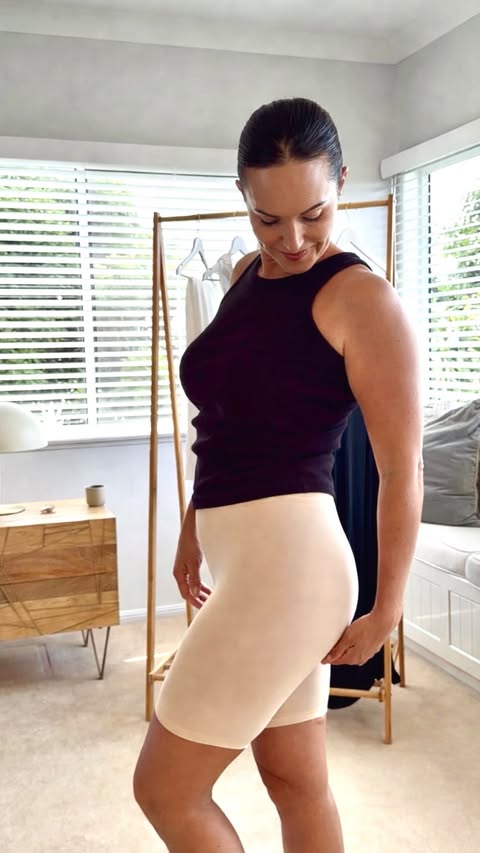 Instagram post by @thissweetlife_ for Thigh Society. Caption reads: [...] No chafe. Just comfort. The Key? Thigh....