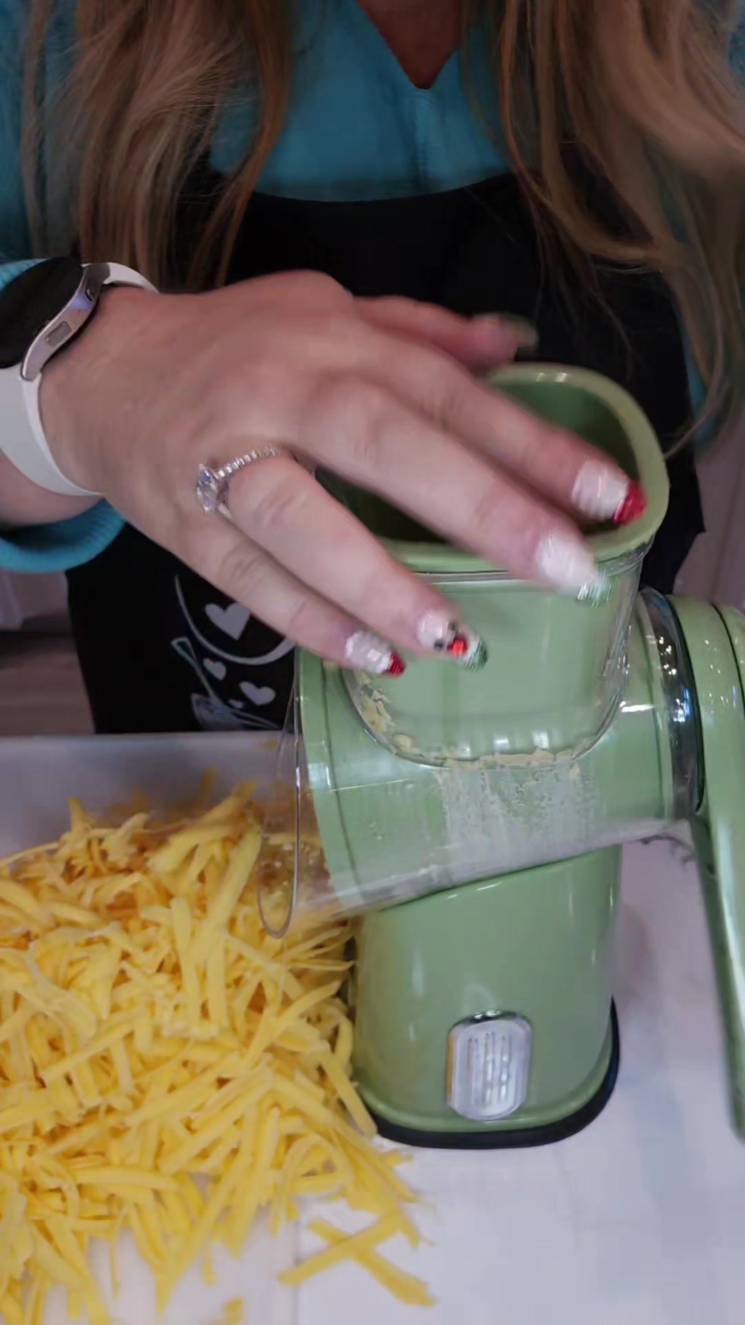 TikTok post by @strbuckhthr for SUSTEAS. Caption reads: @SUSTEAS Rotary Cheese Grater It's not just for....