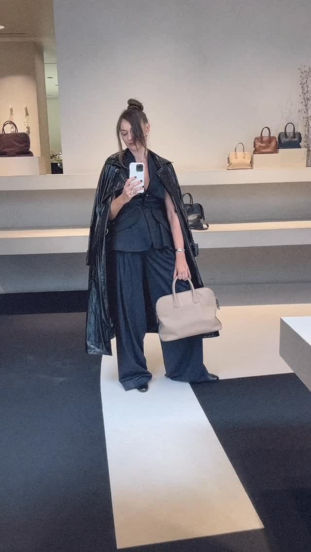 Instagram post by @mgchaplin for Valextra. Caption reads: @valextra #valextra Valextra 👝 In Milan, artisans....