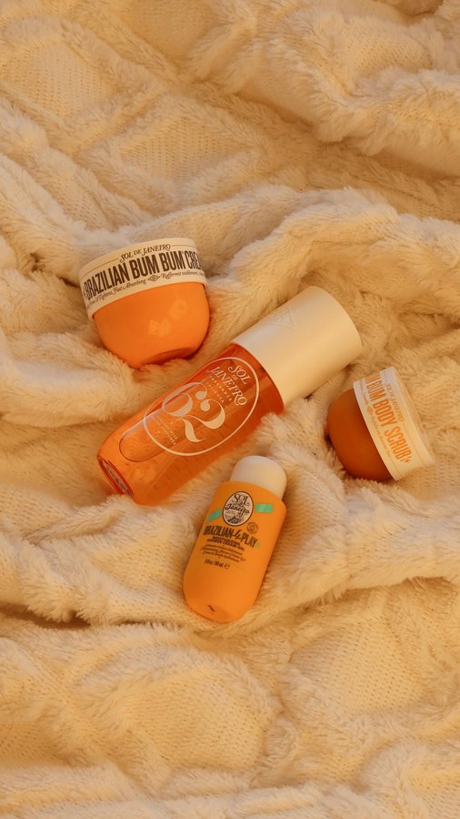 Instagram post by @vishakhalaka for Sol de Janeiro. Caption reads: glow ready with me @soldejaneiro 🌟💫✨....