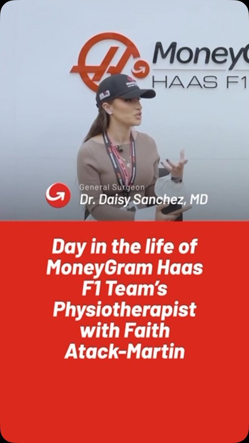 Instagram post by @thedaisysanchez for MoneyGram. Caption reads: [...] with @thedaisysanchez. #HaasF1 #F1....