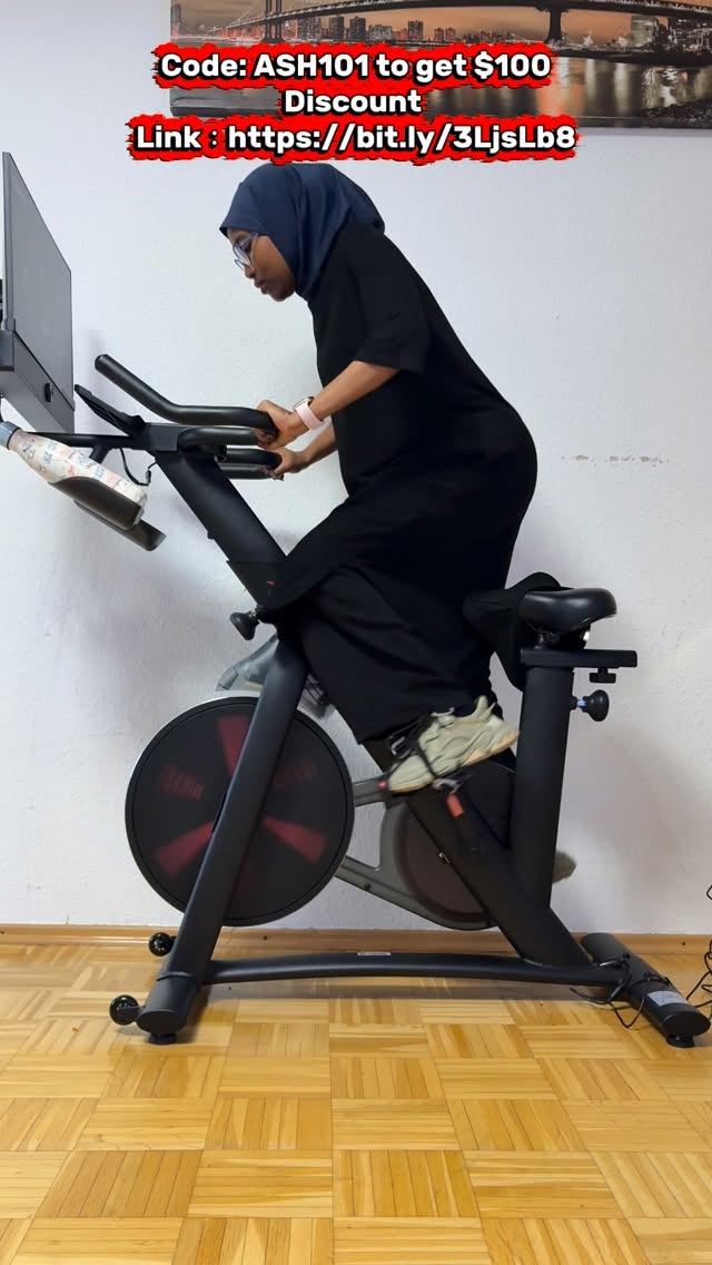 Instagram post by @_small_madam for YESOUL FITNESS. Caption reads: Staying active at home has become my little....