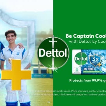 Instagram post by @buddhadevvarun for Dettol India. Caption reads: New Ad Of Dettol Icey Cool ❤️🧊 With MS Dhoni Sir....