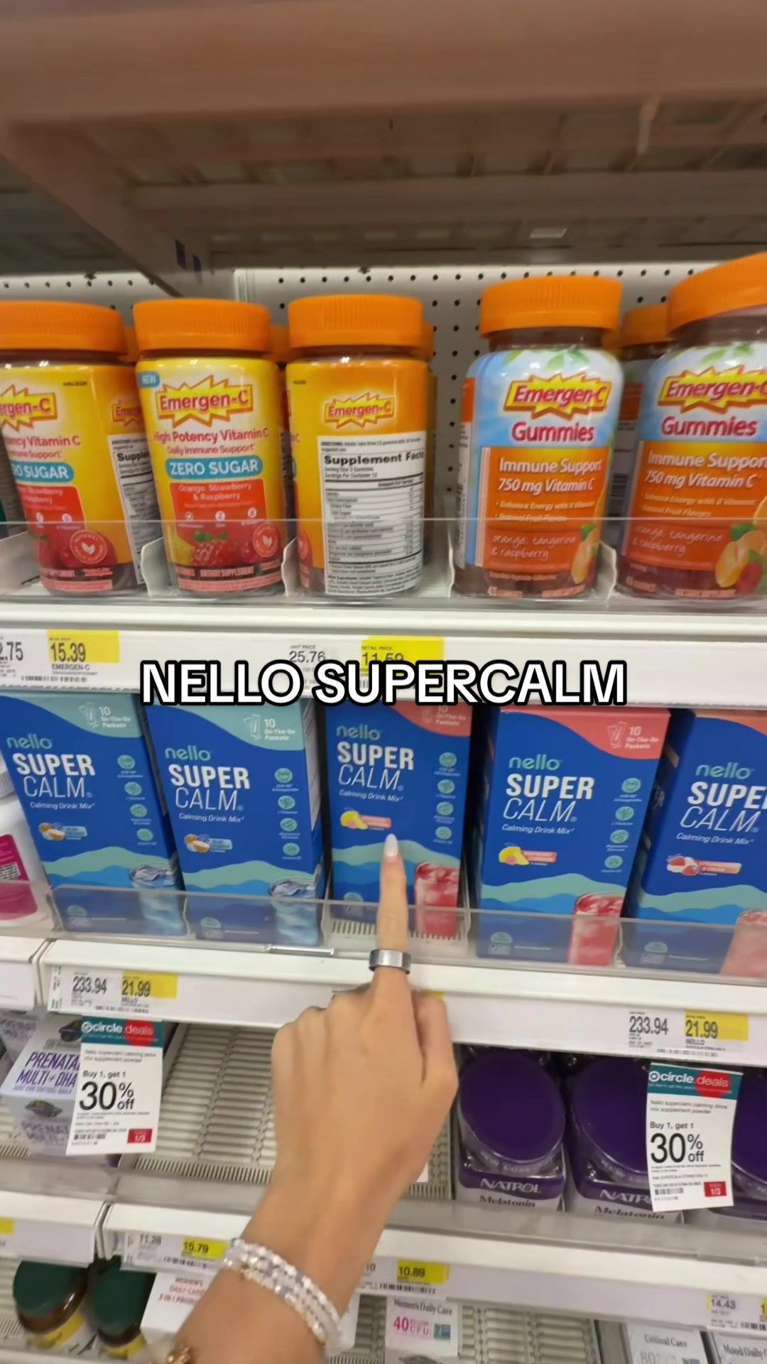 TikTok post by @kenz.afterhours for drinknello. Caption reads: The 2 pack of tubs is on sale rn!!! 60 servings....