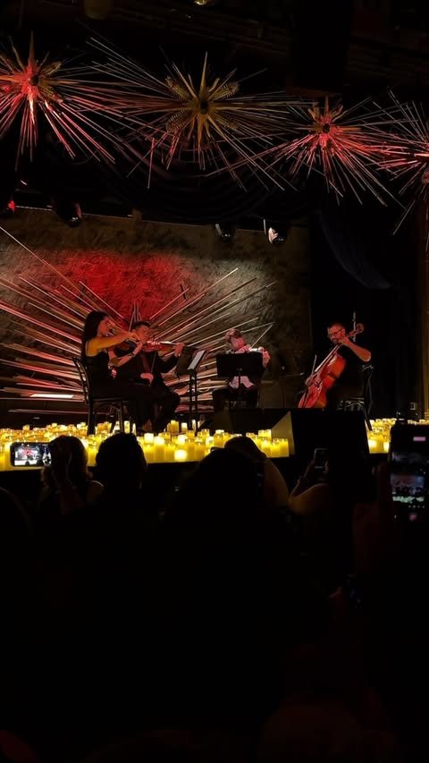 Instagram post by @amorraytravels for Candlelight Concerts by Fever. Caption reads: One of the most beautiful things I’ll do all....