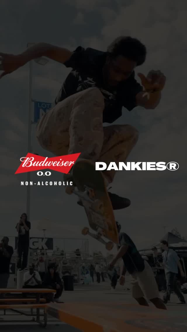 Instagram post by @dankies.skateboards for Rolling Loud. Caption reads: BRING ON THE FLIPS, GRINDS & OLLIES AND MAKE THEM....