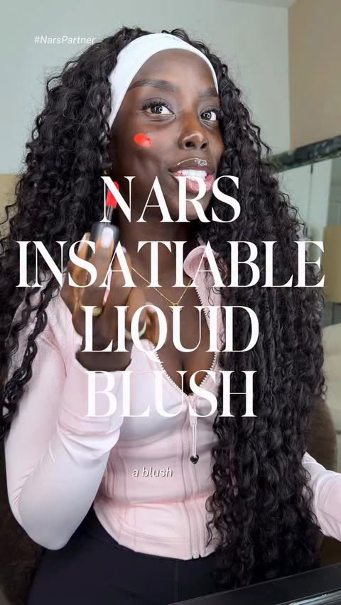 Instagram post by @golloria for NARS Cosmetics. Caption reads: @narsissist has my cheeks LOOKING....
