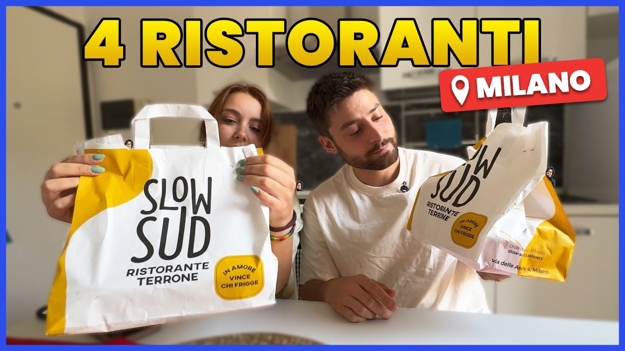 YouTube post by @Prattquello for Pampling. Caption reads: I EAT at 4 RESTAURANTS in MILAN | Slowsud |....