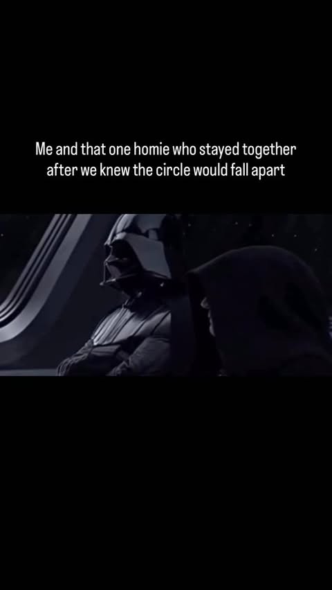 Instagram post by @funnyhoodvidz for Star Wars. Caption reads: There was no group. It was always just us and we....