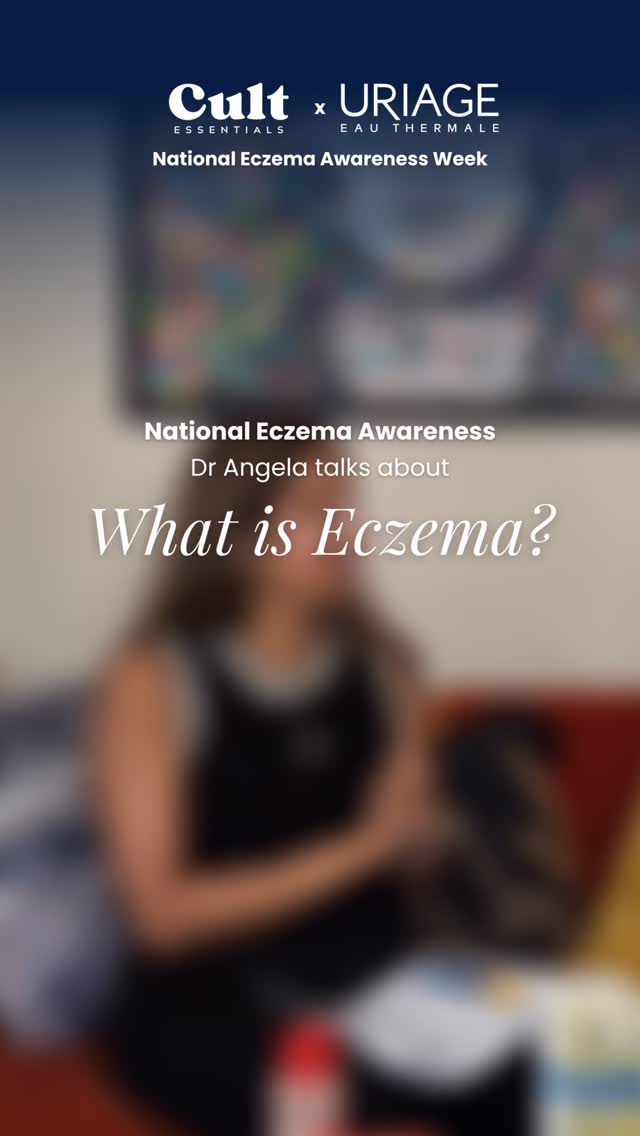 Instagram post by @drangelatewari for Uriage. Caption reads: To kick off Eczema Awareness Week, let’s listen to....