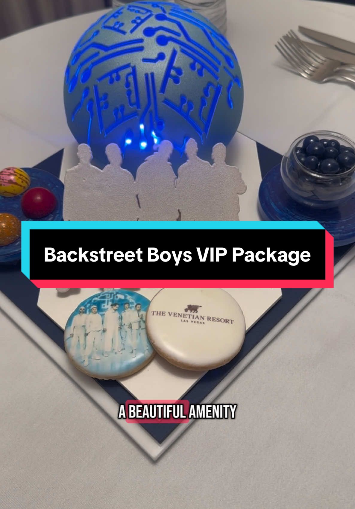 TikTok post by @vegasstarfish for The Venetian Las Vegas. Caption reads: I partnered with Vibee @Vibee to share the best....