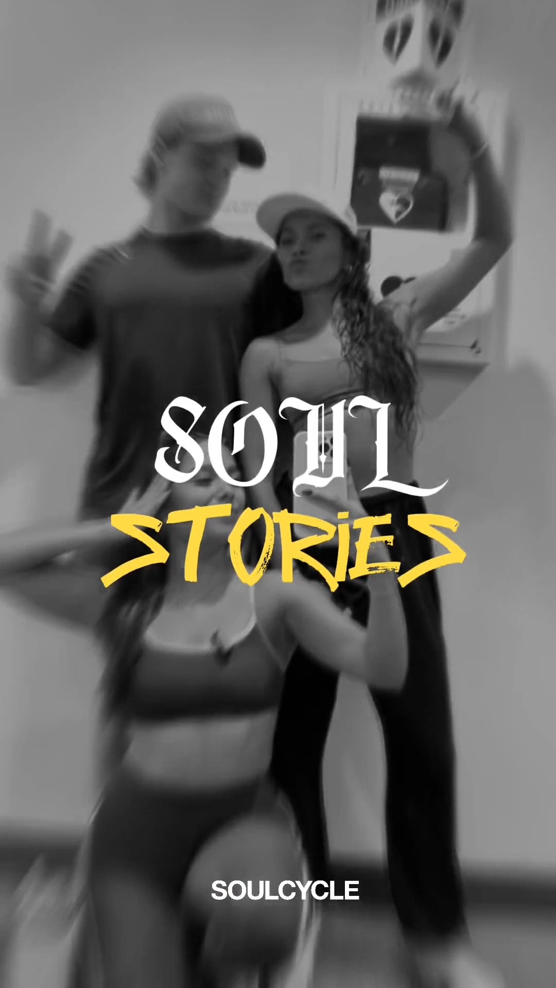 Instagram post by @roxysaraviaa for SoulCycle. Caption reads: They ride before the city wakes up. This is....