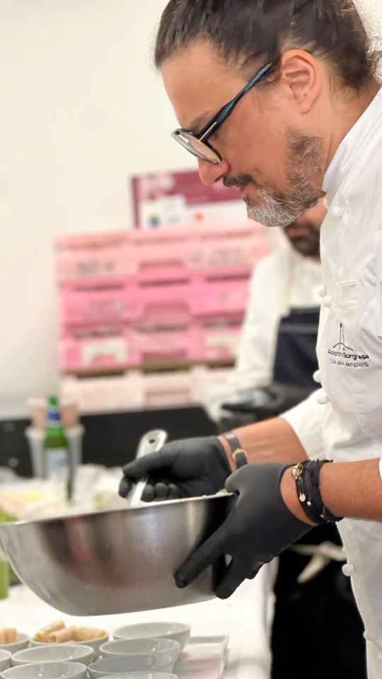 Instagram post by @borgheseale for Marcolin. Caption reads: #Catering @abillussodellasemplicita....