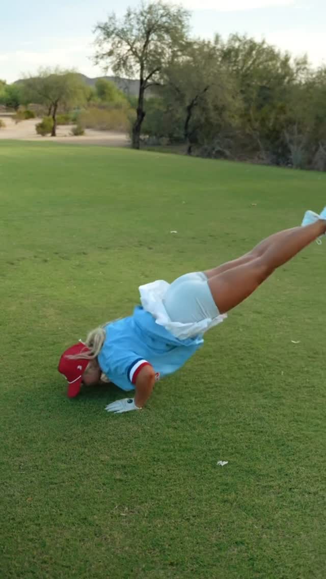 Instagram post by @haileyostrom for Pinned Golf. Caption reads: It’s National Golf Month baby! And @pinnedgolf is....