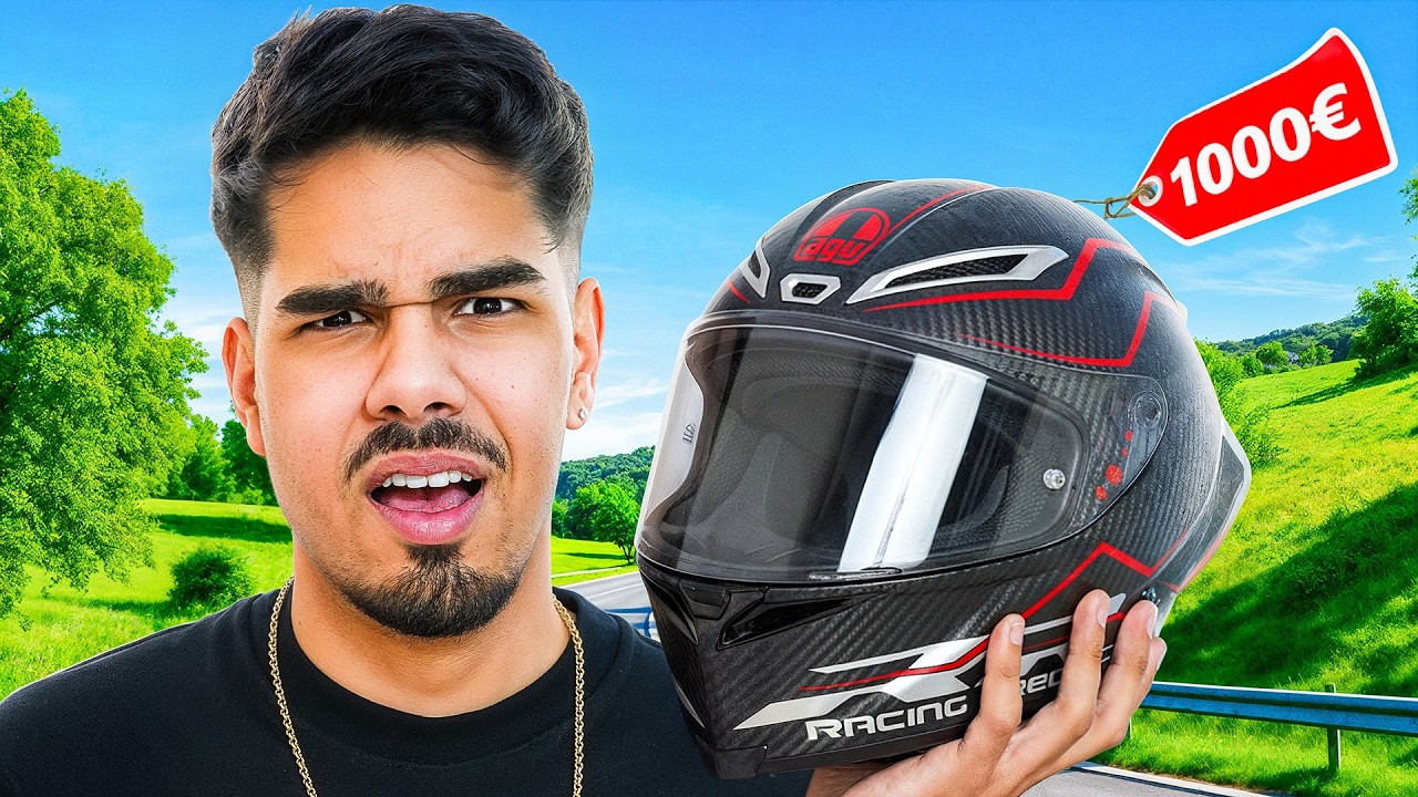 YouTube post by @S1KExD for Mobilfox. Caption reads: I Spent 5000 LEI on the Best Helmet to See If It's....