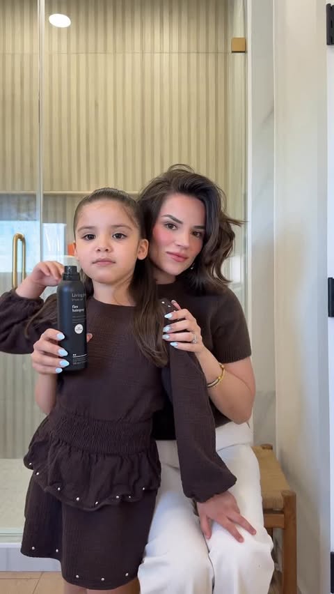 Instagram post by @mariavillarreall for Living Proof. Caption reads: [...] staying in place during mom life? Living....