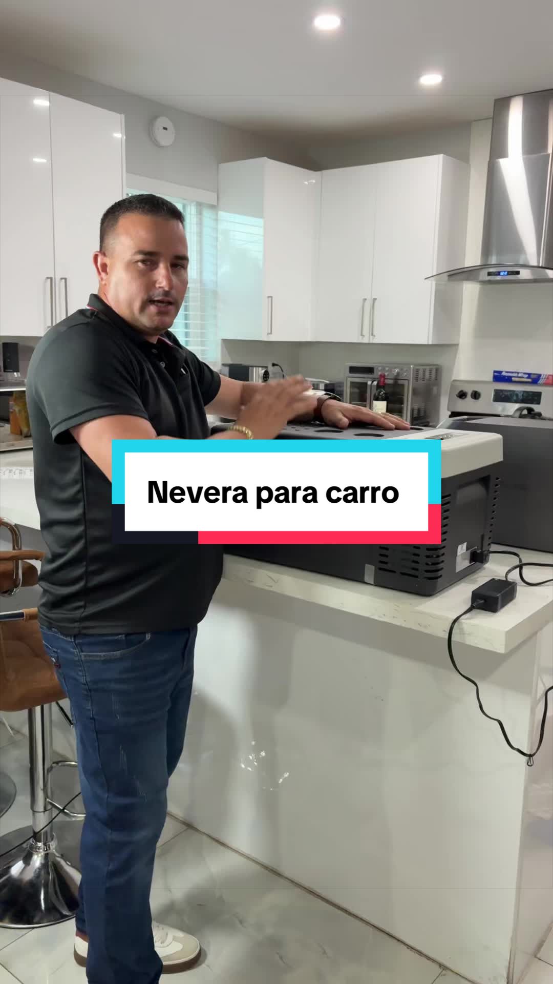 TikTok post by @yohani0717 for Euhomy US. Caption reads: EUHOMY 12V Portable Refrigerator Freezer....