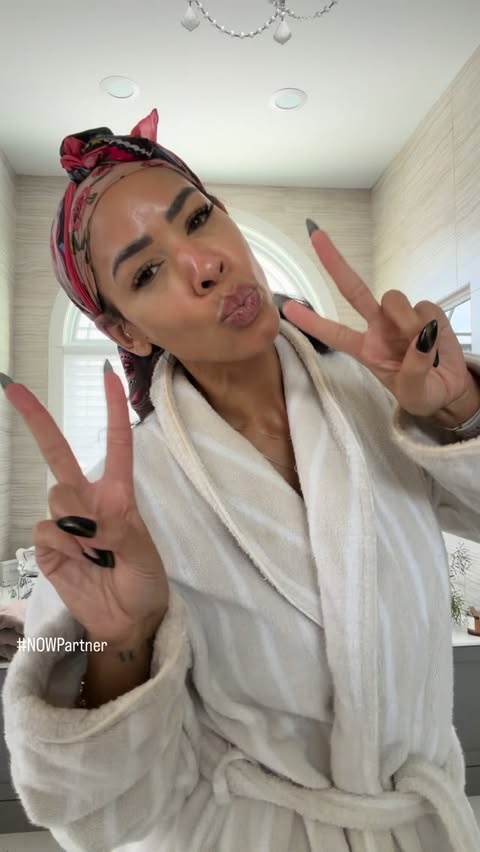 Instagram post by @iamkirstenferguson for NOW Foods. Caption reads: [...] my new hydrating skincare finds from....