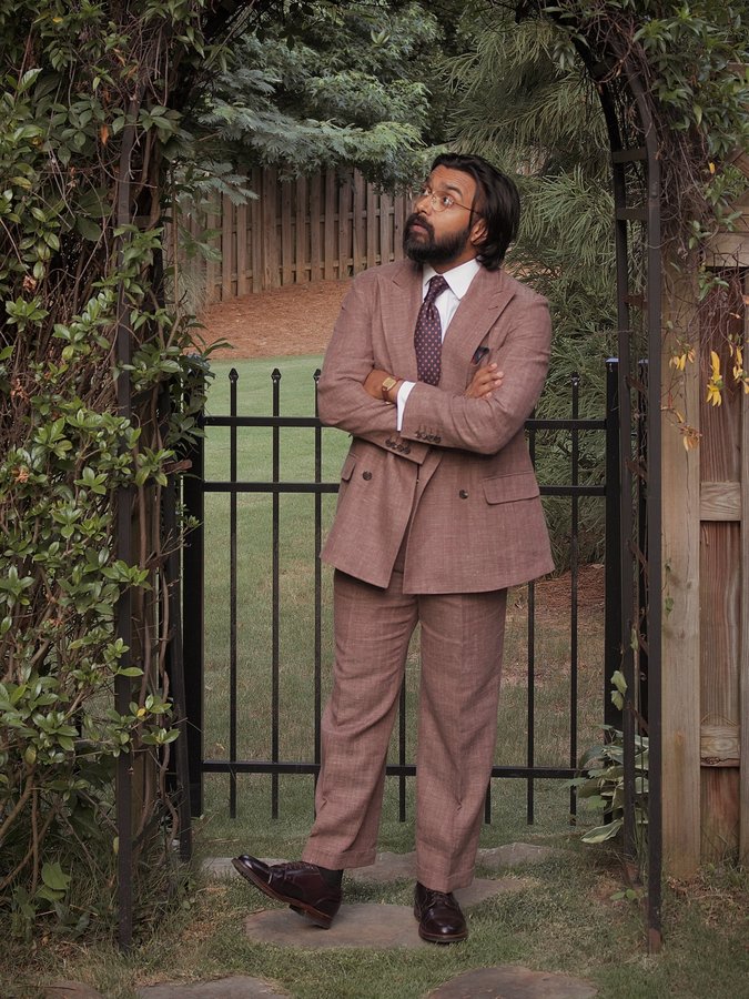 Instagram post by @harandoesthings for Proper Cloth. Caption reads: Slowly but surely building out my summer suiting....