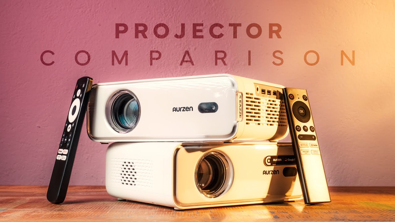 YouTube post by @FenchelJanisch2 for Flickr. Caption reads: Aurzen D1G 4K projector & D1 smart projector....