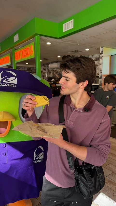 Instagram post by @jakeeldridge_ for Taco Bell. Caption reads: [...] with the new Duo Habanero Sauce at @tacobell....