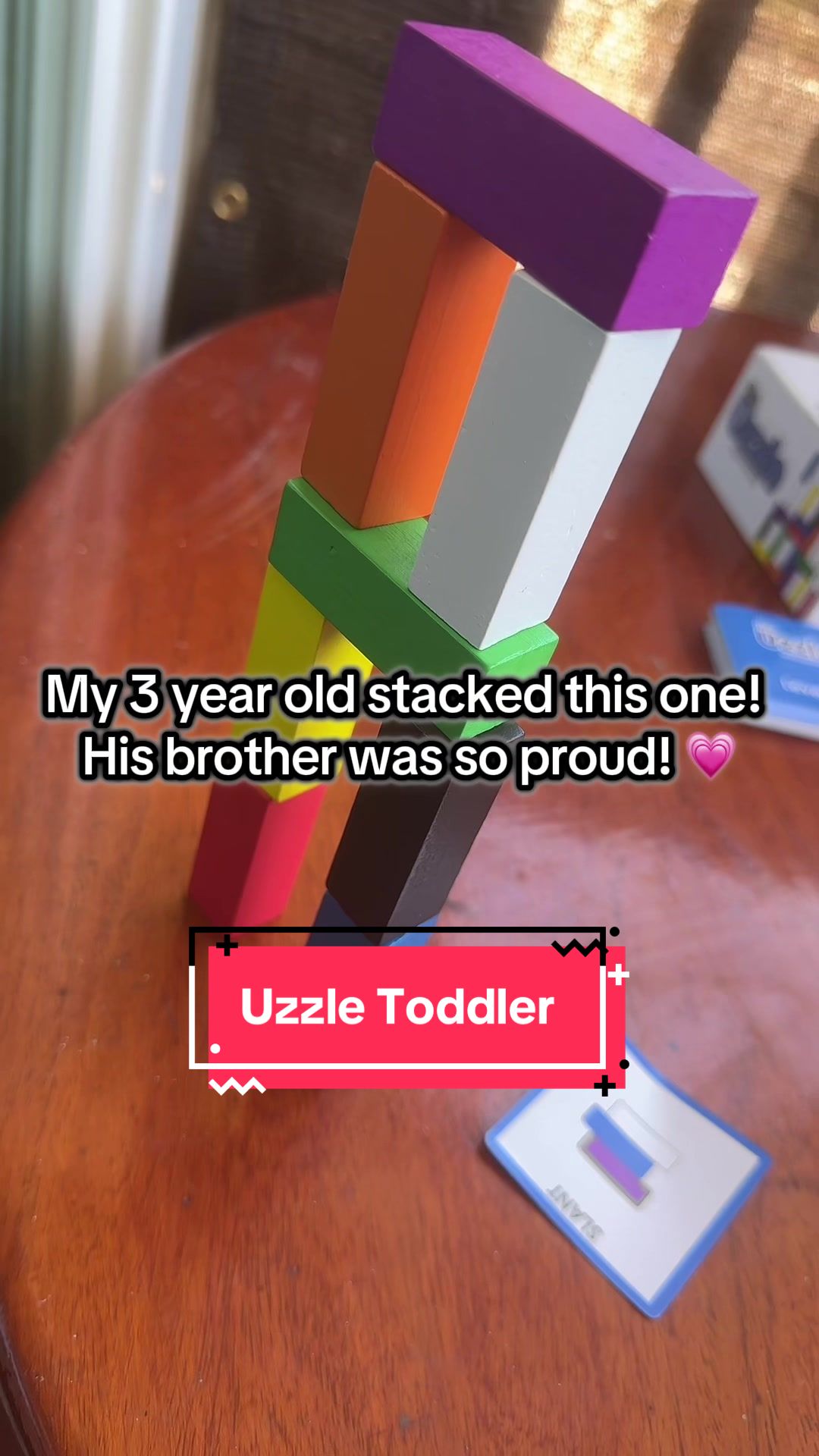 TikTok post by @muffintoppco for The Uzzle. Caption reads: The Uzzle games are great to engage the youngest....