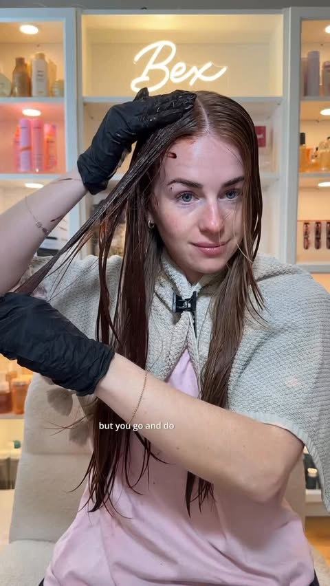 Instagram post by @bexdoeshair_ for Glaze Hair. Caption reads: If you’re not using a hair gloss in 2026 you need....