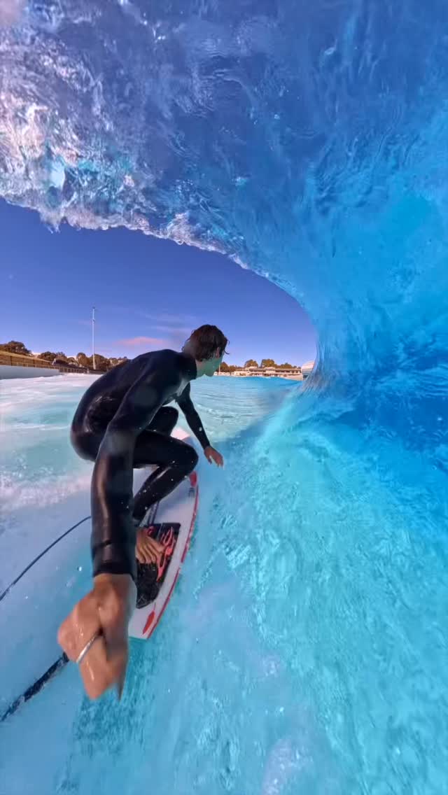 Instagram post by @surfingwithnoz for Insta360. Caption reads: [...] EVER?! 🤯 Surfing with the Insta360 X5 in....