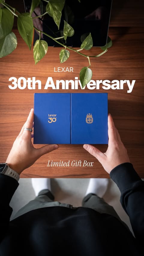 Instagram post by @lexar_global for Lexar. Caption reads: Legendary partnership 🏅 Lexar are celebrating 30....