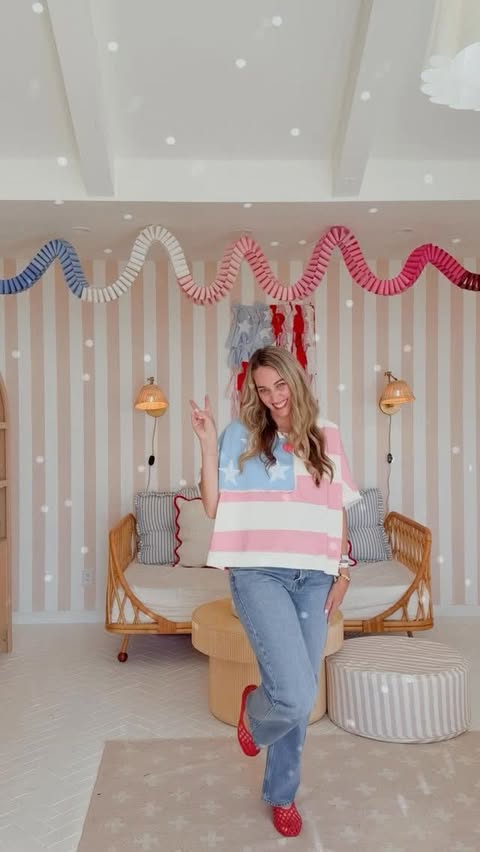 Instagram post by @calicasablanca for Michaels Stores. Caption reads: [...] 🇺🇸✨ I grabbed ALL my supplies....
