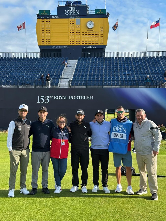 Instagram post by @angelhidalgo7 for Titleist. Caption reads: [...] @pumagolf @cobragolf @golfgamebook @titleist....