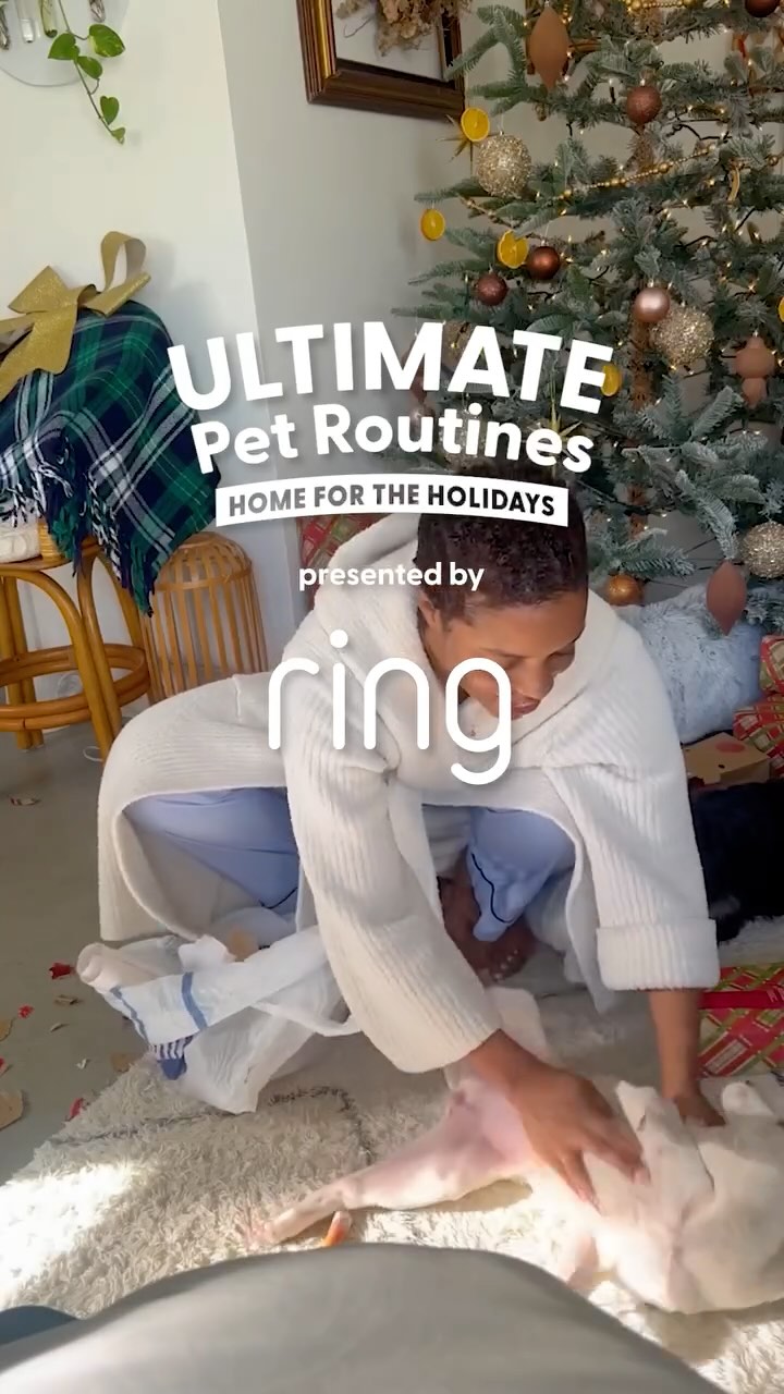 Instagram post by @hitlivingfoundation for Ring. Caption reads: She wanted to make her foster dog's first....