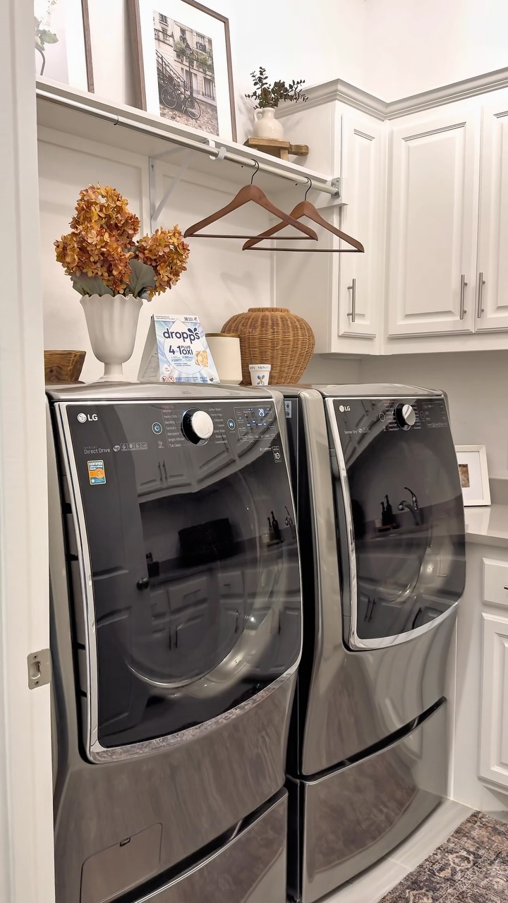 Instagram post by @homesimplycurated for Dropps. Caption reads: My son’s favorite tee took a hit with food and....