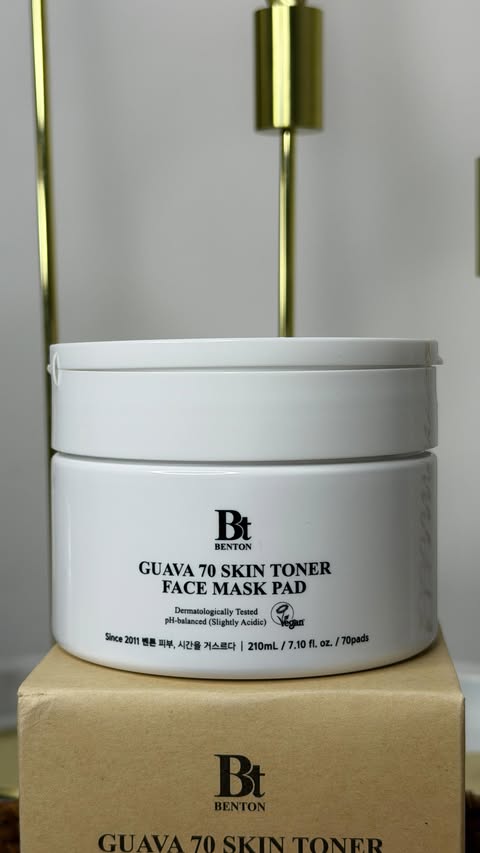 Instagram post by @tatakkankia for Benton. Caption reads: [...] Mask Pad and my skincare/night routine....