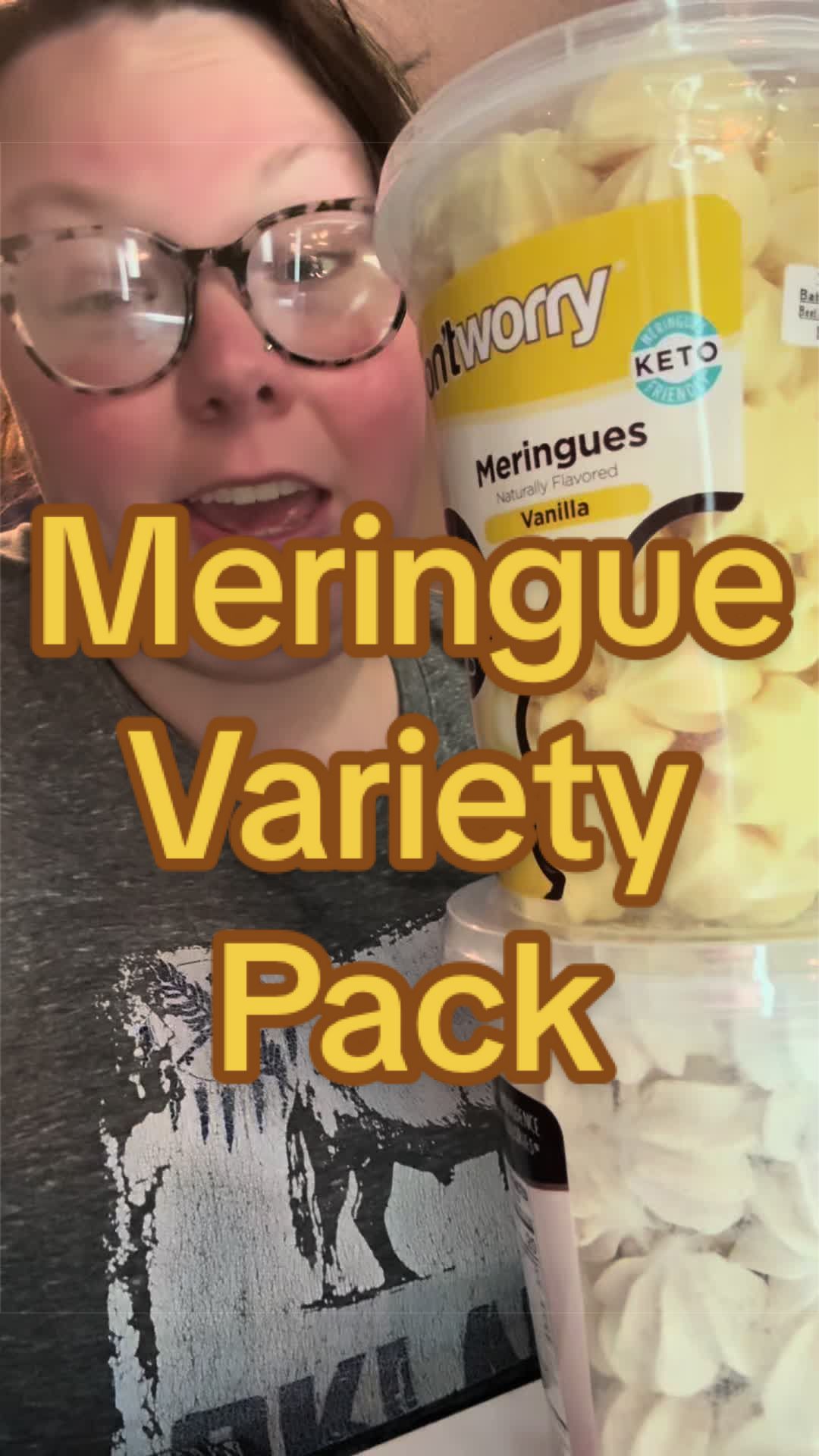 TikTok post by @holychaosmama17 for dontworry snacks. Caption reads: [...] #meringuevarietypack #summersale....