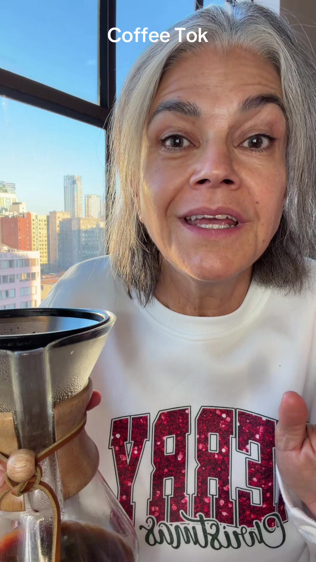 TikTok post by @ceoofcougartown for Bones Coffee Company. Caption reads: Bones coffee holiday favorites #coffeetok....