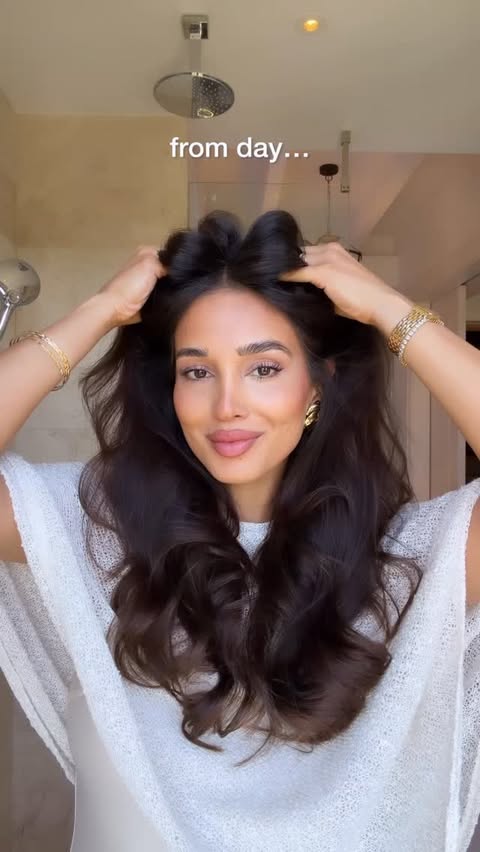 Instagram post by @samira.sfiii for Kérastase. Caption reads: Anzeige/ My secret to fuller, shinier hair? ✨ Meet....