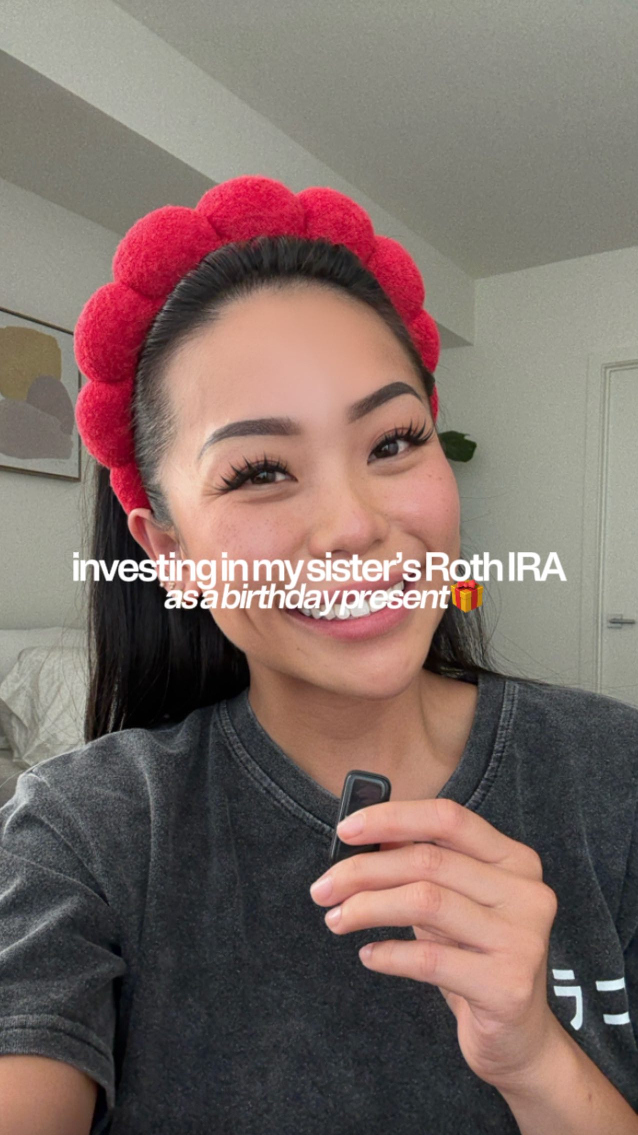 Instagram post by @geezelouiseeeee for Fidelity Investments. Caption reads: Instead of gifting my sister cash for her....