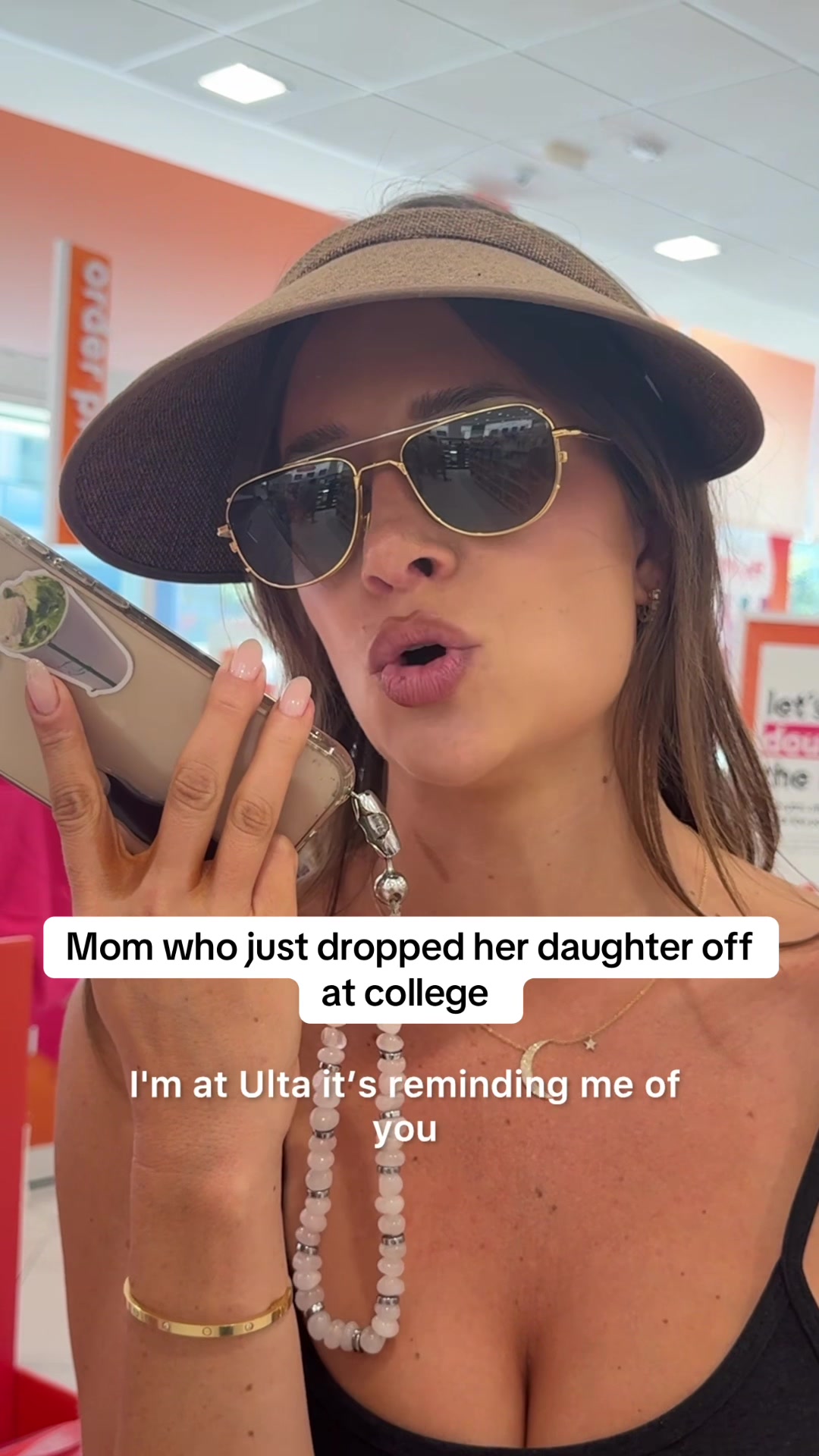 TikTok post by @amandamccants for Sacheu. Caption reads: [...] has lots of time to go to @Ulta Beauty....