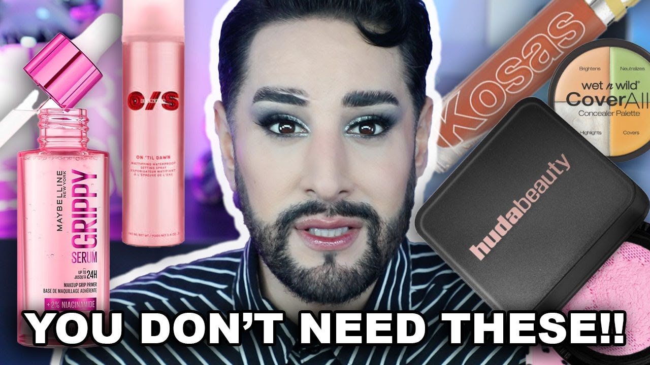 YouTube post by @RobertWelsh for OLIVE YOUNG. Caption reads: Makeup Products You THINK You Need (But You....